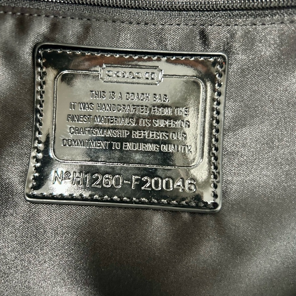 Coach Poppy Daisy Signature Black Backpack - Picture 7 of 9